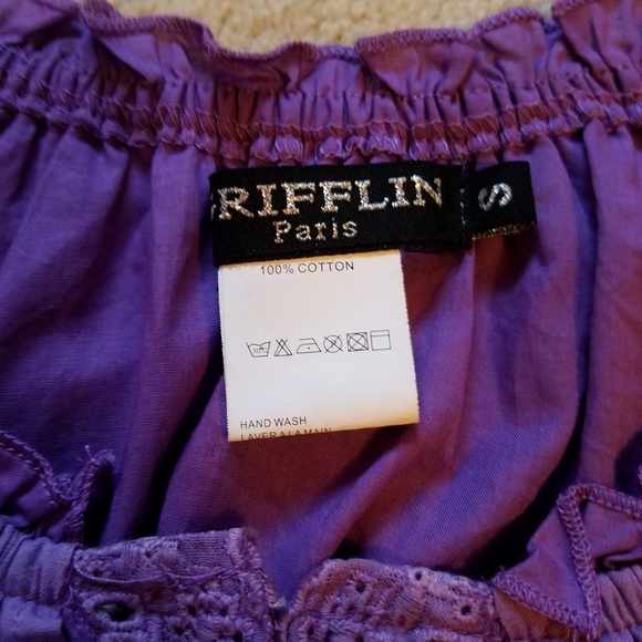 Griffin (Paris) Purple Cotton Blouse - Picture 3 of 5